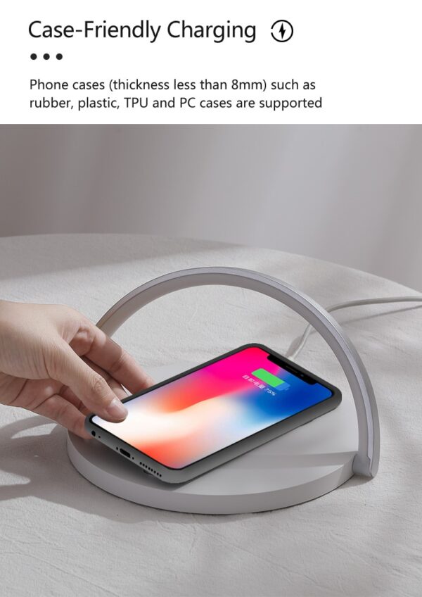 Wireless Charger 10W Table Lamp Phone Qi Charging For iphone 11