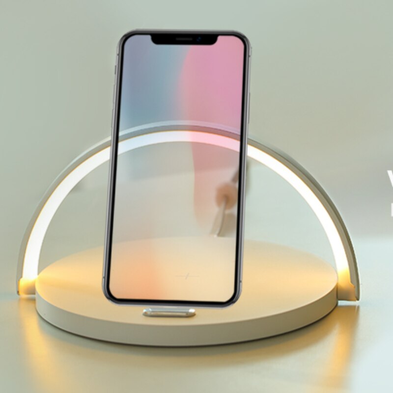 Wireless Charger 10W Table Lamp Phone Qi Charging For iphone 11