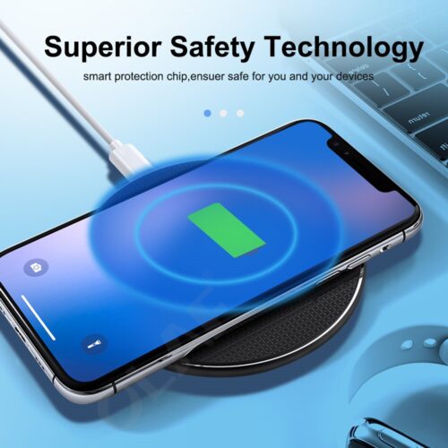 Sleek SZLHRSD Wireless Charger Receiver with 10W fast charging, LED indicator, and ultra-thin design, compatible with Xiaomi Redmi Note 7