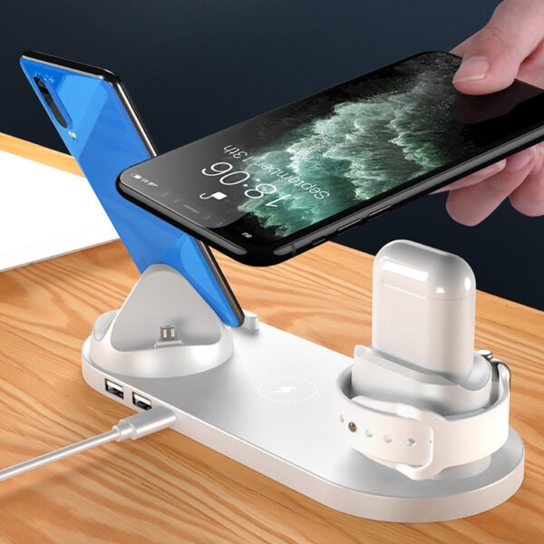 Wireless Charger Station For Apple Watch iPhone Airpods Pro 6
