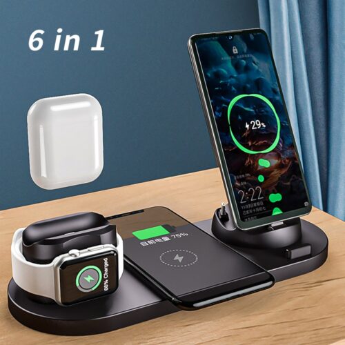 Wireless Charger Station For Apple Watch iPhone Airpods Pro 6