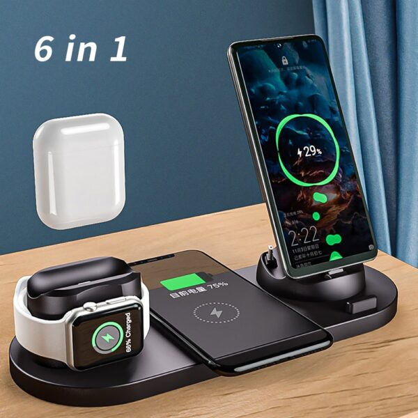 Wireless Charger Station For Apple Watch iPhone Airpods Pro 6