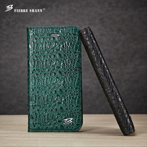 iPhone 12 11 Pro Max Xs Max XR X 8 7 6s Plus SE Leather Top Quality Crocodile Flip