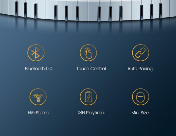 True Wireless Stereo Bluetooth Earbuds for Sports and Fitness