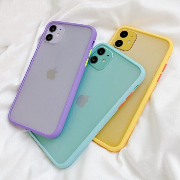 Clear and Shockproof Soft TPU Silicone Matte Bumper Case for iPhone 11 Pro XR X XS Max 12 Clear and Shockproof Soft TPU Silicone Matte Bumper Case for iPhone 11 Pro XR X XS Max 12