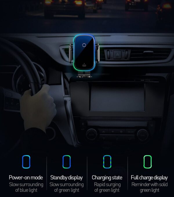 15W Infrared Quick Wireless Charging Car Mount for Cellphone Holder on Air Vent 15W Infrared Quick Wireless Charging Car Mount for Cellphone Holder on Air Vent