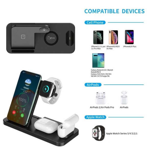 Hdf160e28c4664ad681f688b301562d81Q.jpg Power Hub Pro: 15W 4-in-1 Fast Wireless Charging Dock for Apple Devices