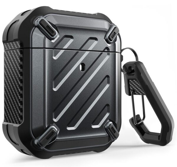 Full-Body Rugged Protective Case Cover for Airpods 1 & 2 with Carabiner Airpods 1 & 2 Full-Body Rugged Protective Case Cover