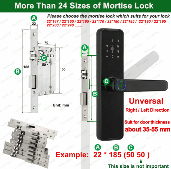 Keyless Biometric Fingerprint Door Lock - Open Smart any Door - No Touch 5 Keyless Biometric Fingerprint Door Lock - Open Smart any Door - No Touch