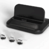 3-in-1 Magnetic USB-C Phone Charger & Docking Station – Compatible with iPhone, Micro, Type-C