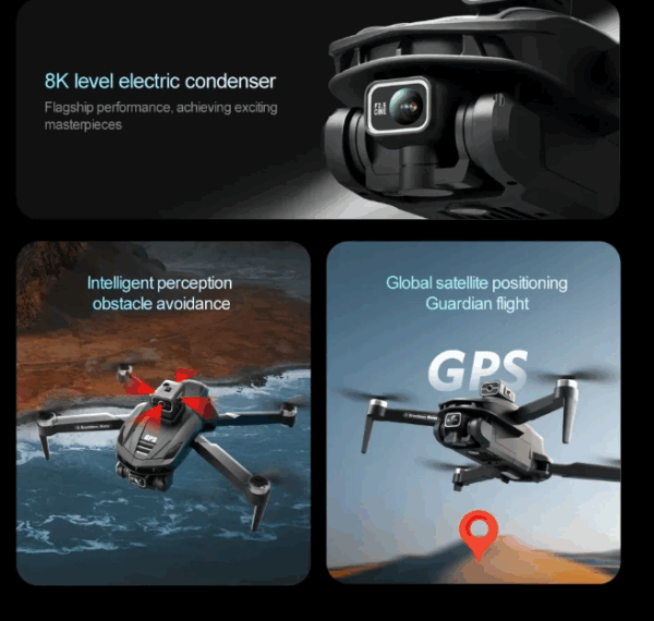 Xiaomi V168 8K GPS Drone with Dual-Camera & 5G WiFi Professional 8K Dual-Camera Xiaomi V168 Drone with 5G GPS – 3KM Range & Foldable Design
